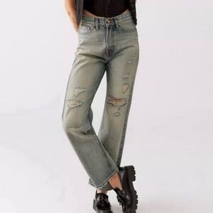BDG Urban Outfitters distressed washed cowboy straight jeans